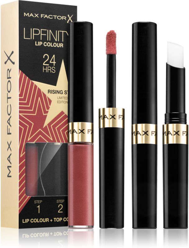 Max Factor Lipfinity Rising Stars Langtidsholdbar flydende læbestift Med balsam Skygge 090 Starstruck 1 stk.