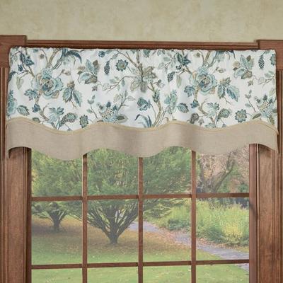 R L Fisher Inc Gawthorne Scalloped Valance 50 x 16, 50 x 16, Pale Blue