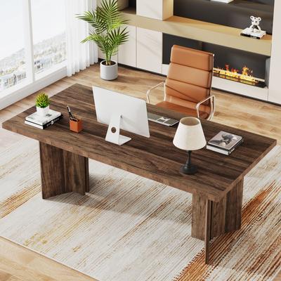 BLUEBELL 63-Inch Executive Office Desk, Modern Wood Large Computer Desk