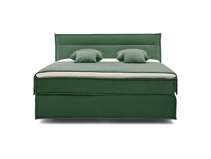 Musterring JustB! Boxspringbett inkl. Topper und Classic TT Partnermatratze - Flair 10032 grün - Medium Soft Modern, Zeitlos
