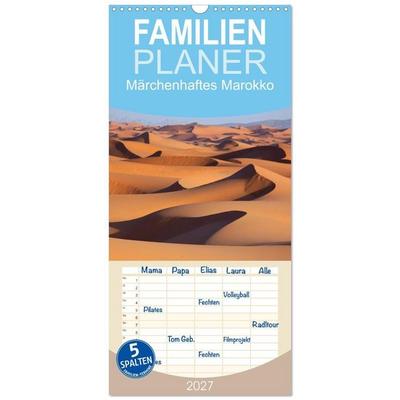 Familienplaner 2027 - Märchenhaftes Marokko mit 5 Spalten (Wandkalender, 21 x 45 cm) CALVENDO