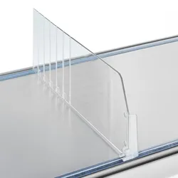 Fachteiler "Flexible" mit Linksanschlag, transparent 120 mm, PC