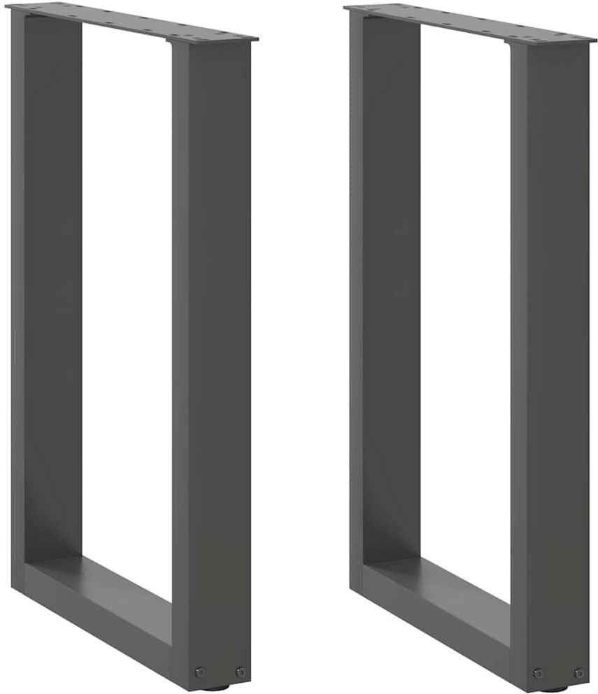 17 Stories Sayumi Powder Coated Steel Table Leg Anthracite 73cm H x 50cm W x 50cm D