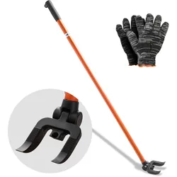 VEVOR Plattenheber, 907 kg Tragkraft, 1270 mm Gesamtlänge, mit Handschuhen & Nagelzieher, schwere Paletten-Buster für Aufhebeln von Bodenbelägen, Rahmen, Dächern, Verkleidungen & Gipskartonplatten