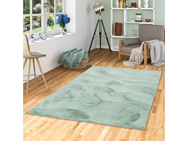 Pergamon Luxus Super Soft Fellteppich Plush Mintgrün in 7 Größen