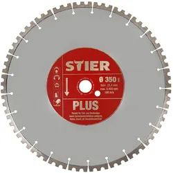 Stier, Sägeblatt, Diamanttrennscheibe Plus Ø350mm Bohrung 25,4mm