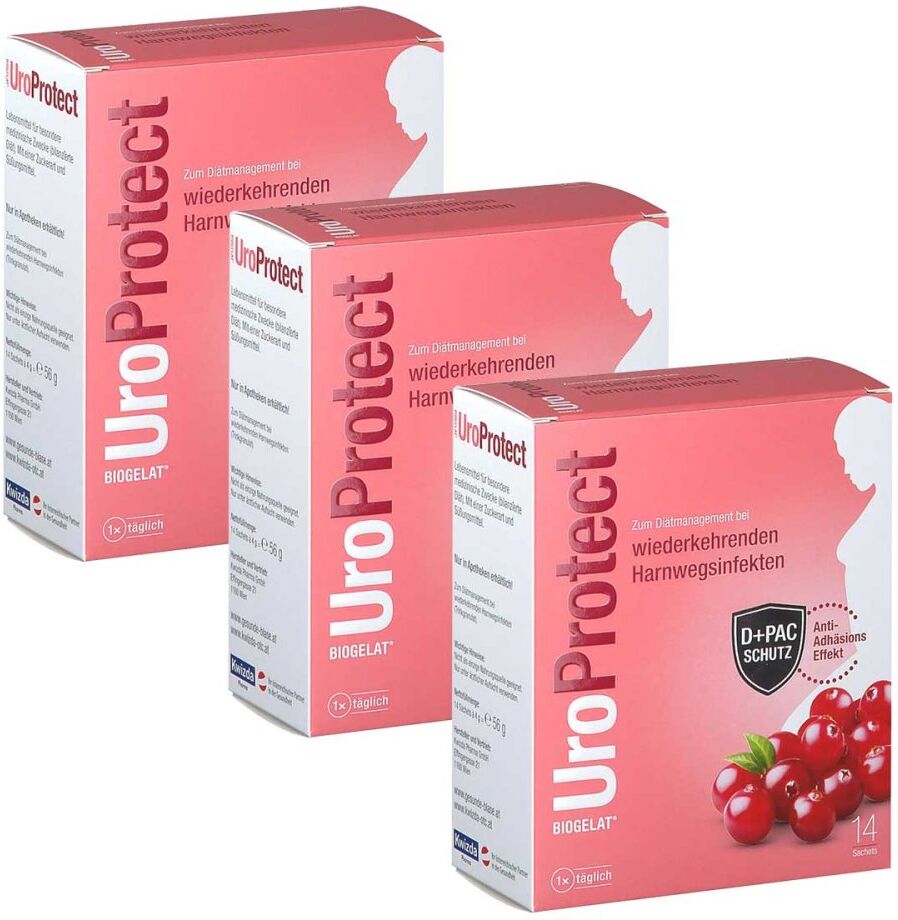 BIOGELAT UroProtect D Mannose und Cranberry Granulat 3x14stk