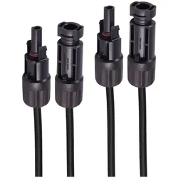 Shiverpeaks, Verlängerungskabel, -PV4 Verlängerung, 4mm2, 2er Set schwarz/schwarz, 15m (BS02-32085) (15 m, MC4)