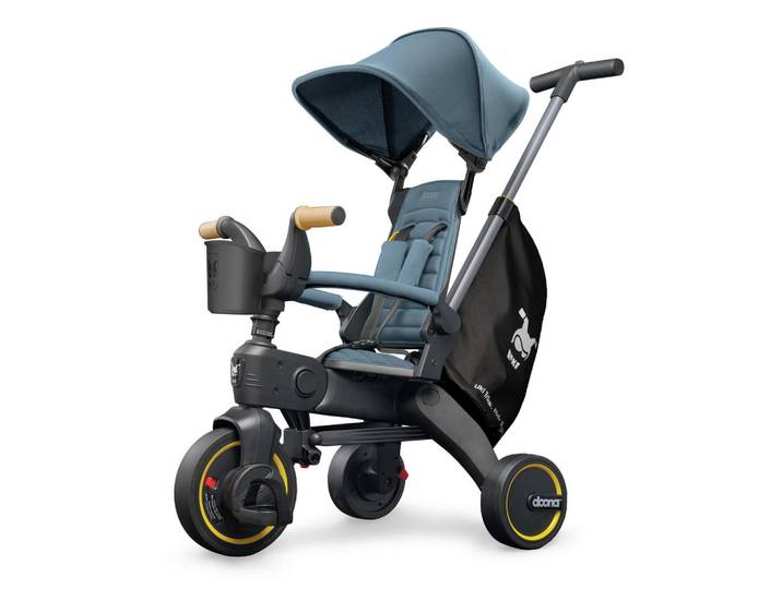 Doona Dreirad Liki Trike S5, Pastellblau, Metall, Kunststoff, 33.9x25.1x33.9 cm, Rückenlehne, Fußstützen, höhenverstellbare Schubstange, Spielzeug, Kinderfahrzeuge, Dreiräder
