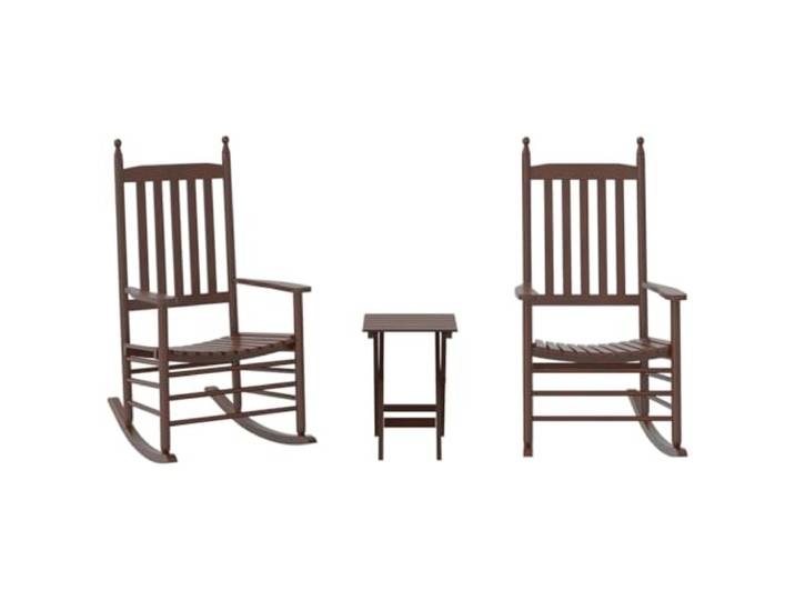 Schaukelstuhl aus Pappelholz mit Klapptisch, Braun Ergonomisches Design, Lüftungsleisten, wasserdicht, für Wohnzimmer und Garten, max. 110 kg
