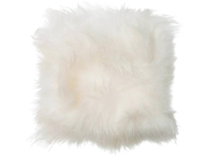 Coussin en peau de mouton islandais blanc