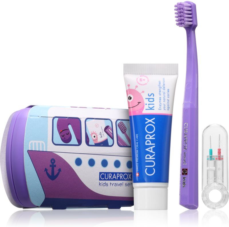 Curaprox Kids Travel Set Kit de voyage dents, langue et gencives pour enfant
