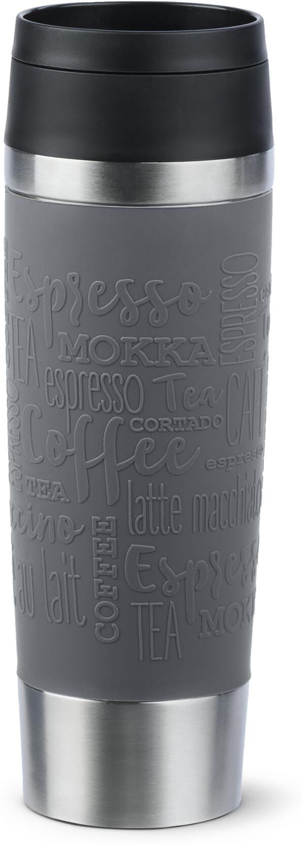 Thermobecher EMSA "Classic 500 ml", grau, Trinkgefässe, 500ml, Edelstahl, Thermobecher grau 500ml