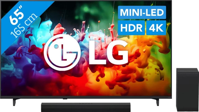 LG QNED71 Mini-LED 65 inch TV met LG DS40T Soundbar