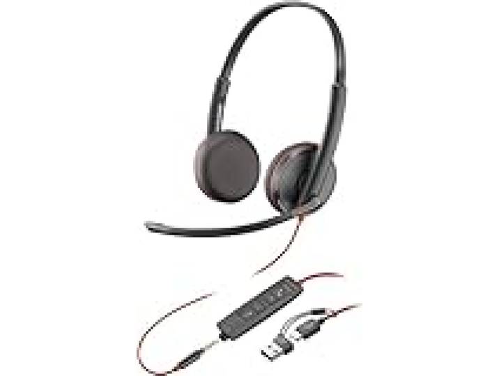 Poly Casque stéréo USB-C/A et 3,5 mm Blackwire C3225