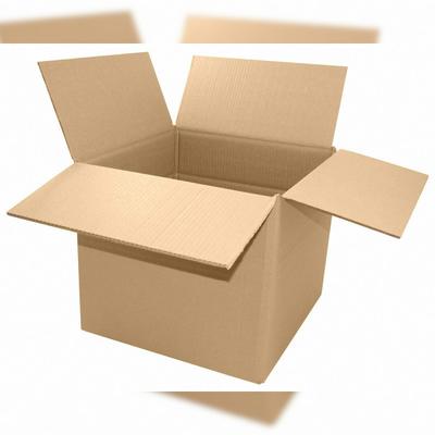 VEPATIM 50x Faltkarton 400x400x(100)-350mm mit variabler Höhe 1-wellig Dickwelle braun