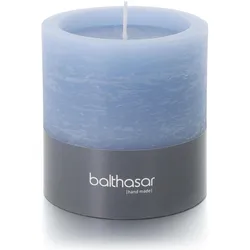 2x Balthasar, Kerzen, Kerze Rustico 10 cm x 10 cm, Jeansblau (1 Stk.)