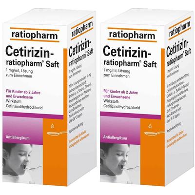 Cetirizin Ratio Saft Doppelpack 2x150 ml
