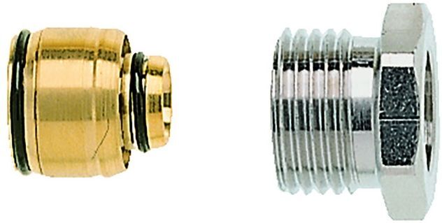Heimeier Klemmverschraubung 1335-16.351 16x2mm, Rp 1/2, Messing vernickelt, für Verbundrohr