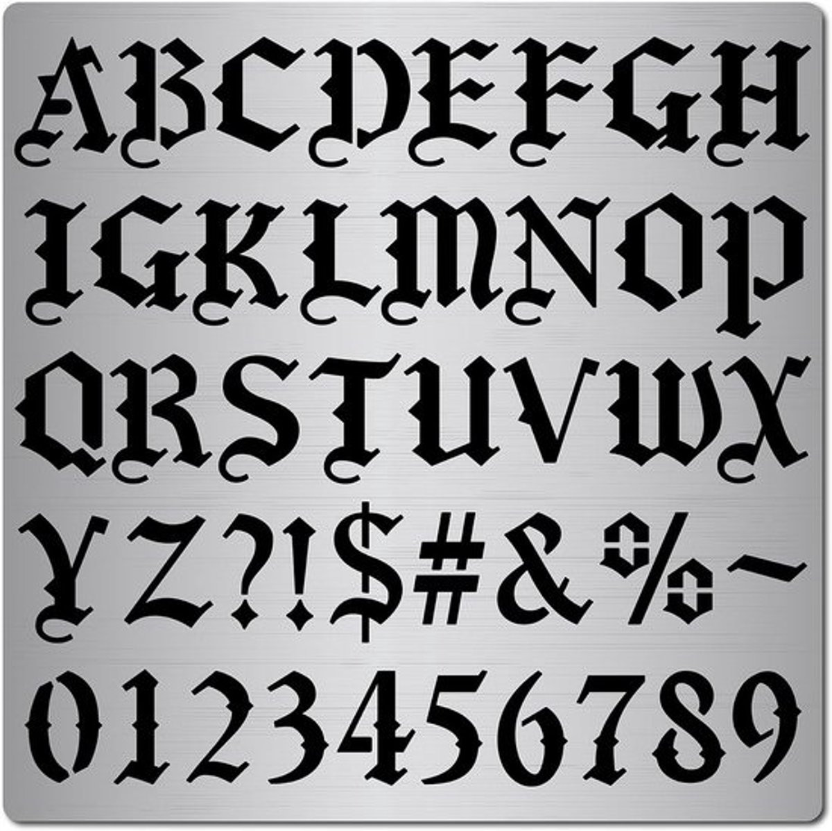 Metalen Gothic Lettertype Belettering Stencils voor Creatieve Hobbys