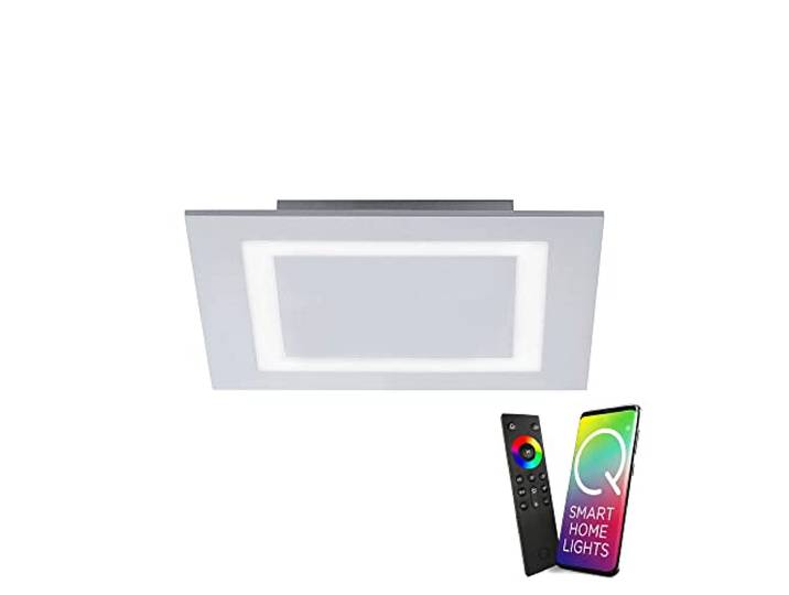 Paul Neuhaus LED Deckenleuchte Smarthome RGB+W quadratisch Fernbedienung