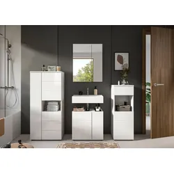 Badezimmer Vira 4-tlg. mit LED ca. 158 cm Weiß