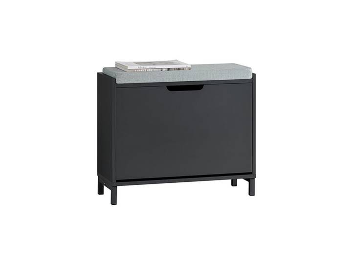 Meuble à Chaussures FSR151-K-SCH SoBuy - avec 1 Abattants et 1 Coussin - Noir - L60xP24xH52 cm