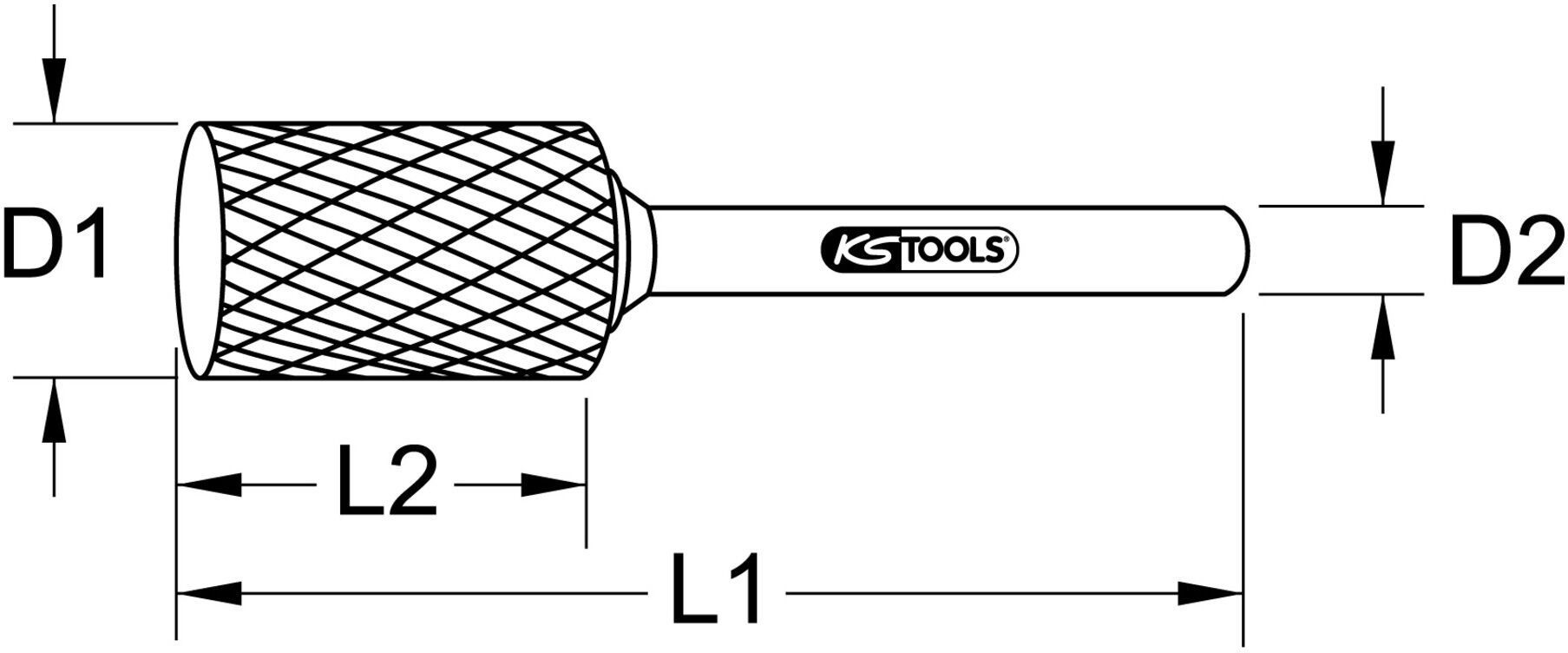 KS Tools Frässtift Zylinderform (515.3296)