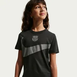NIKE FC Barcelona Swoosh T-Shirt Kinder 010 - black M (137-147 cm)