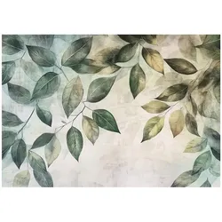 FOTOTAPETE Blätter Grün Natur Wohnzimmer Vlies Tapete 250x175