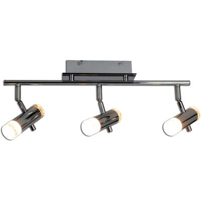 NÄVE LED Deckenleuchte "Garda", silber (chrom, klar), 3, Ø 3,5cm H: 17cm, 1 Stk., Leuchten, Spots verstellbar, LED Deckenleuchte
