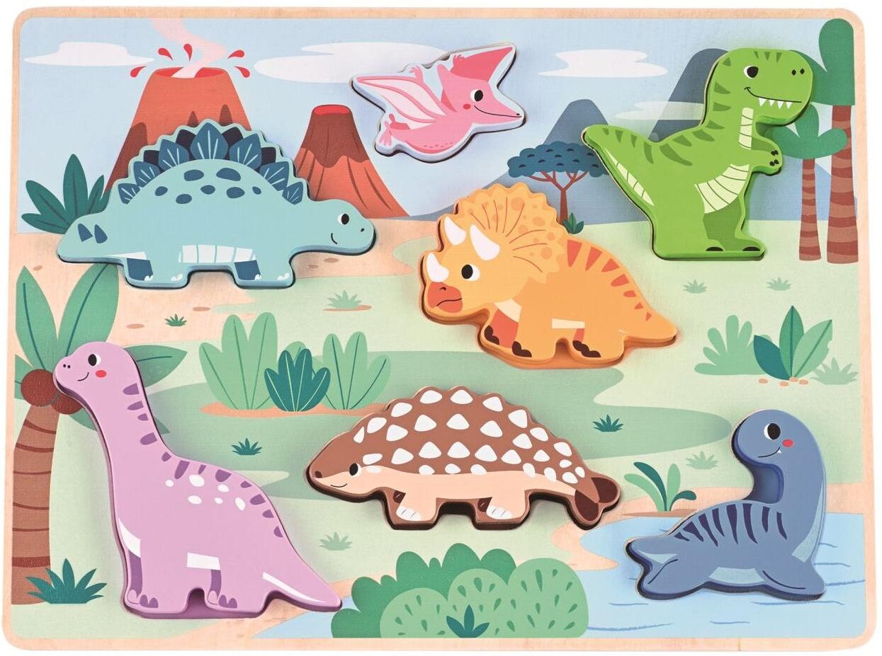 Puzzle SPIELBA "Puzzle 3D Dino", Kinder, bunt (mehrfarbig), Puzzles Puzzle mehrfarbig Einheitsgröße