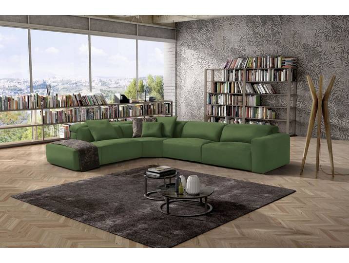 Egoitaliano Ecksofa Beverly, extravangantes Designsofa mit erstklassigem Sitzkomfort, wahlweise mit elektrischer Relaxfunktion, Kopfteilverstellung