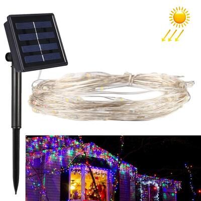 Inspired Deals Solar Powered Fairy String Lights 20M 200 LED Waterproof Copper Wire Garden Decor colorful Light