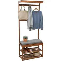 Relaxdays, Garderobe + Kleiderstange, Garderobenständer