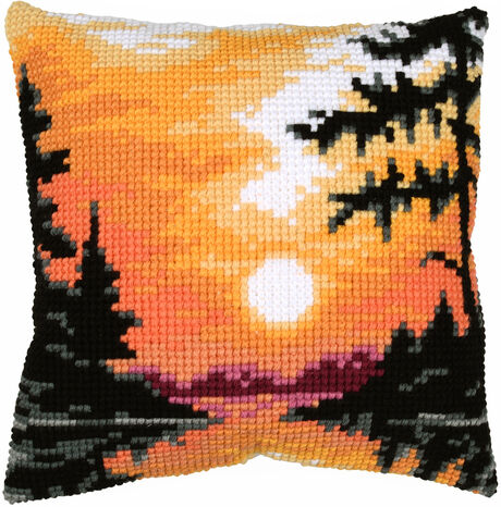 Kreuzstichkissen "Abendrot"