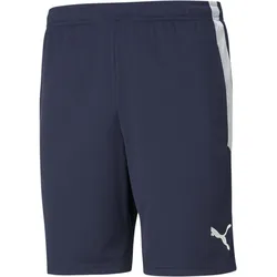PUMA Herren Shorts - Teamliga Training Shorts, Logo, Polyester, kurz Dunkelblau / M
