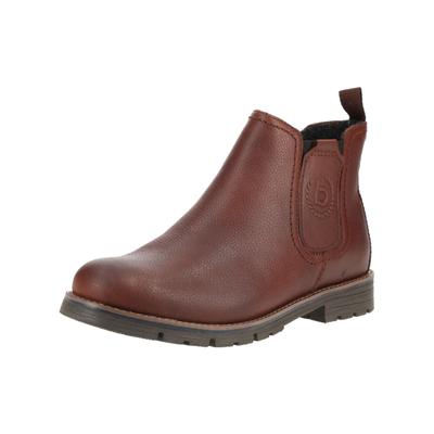 Stiefelette BUGATTI "bugatti Stiefelette Leder", Damen, Gr. 44, dunkelbraun, Leder, Schuhe Stiefelette