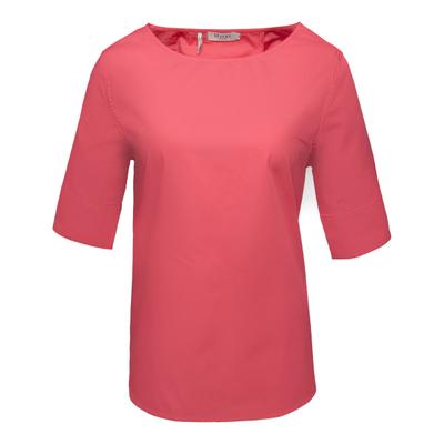 Kurzarmbluse MAERZ MUENCHEN "Maerz Muenchen 141200 Kurzarmbluse Damen Bekleidung", Damen, Gr. 42, pink, 100% Baumwolle, Blusen