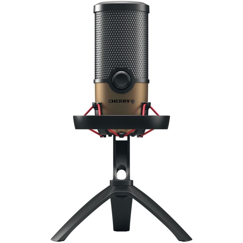 Cherry Streaming UM 9.0 PRO RGB Microphone black/copper USB-Mikrofon für Streaming und Gaming mit eindruck
