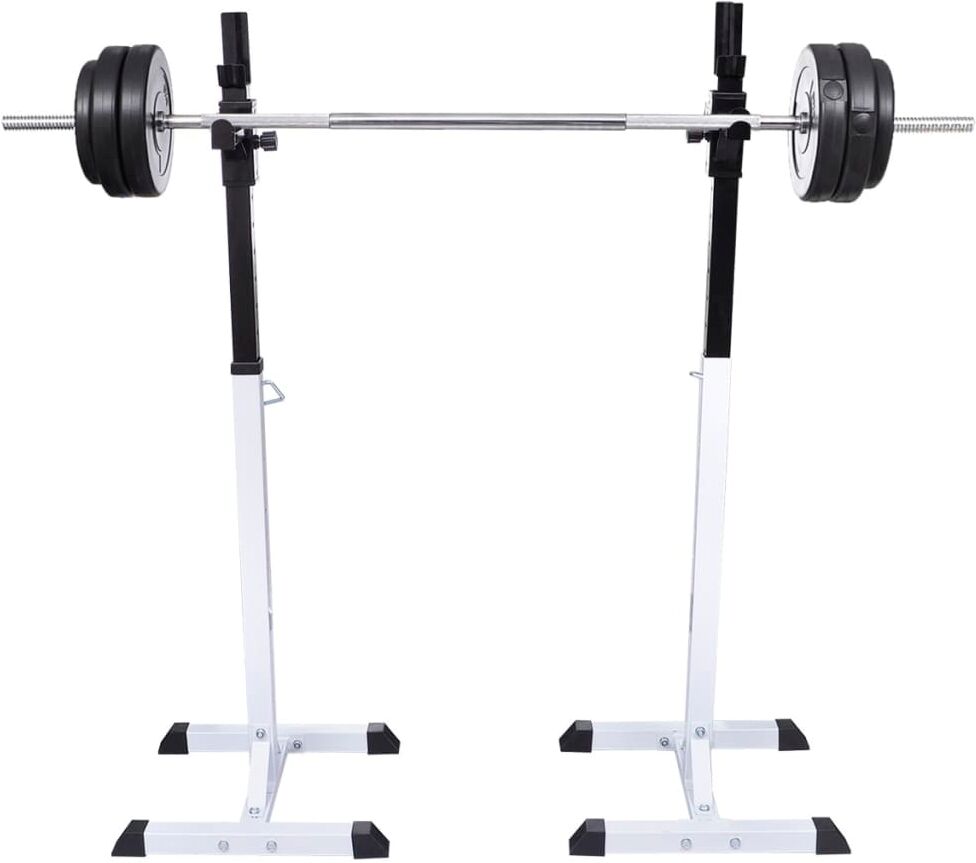 vidaXL Support barres haltères longs musculation