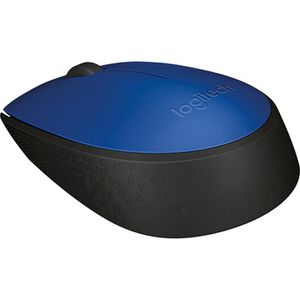 Logitech Maus M171 Wireless Mouse, 3 Tasten, 1000 dpi, kabellos, blau / schwarz