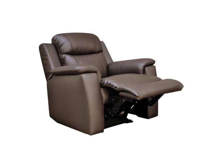 Fauteuil relax EVASION en cuir - chocolat - VENTE-UNIQUE - Relaxation - 1 place
