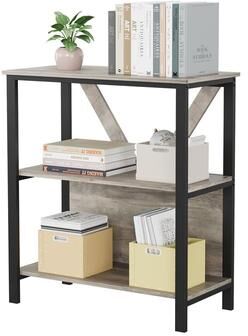 Garvee 3 Tier Bookshelf with LED Lights