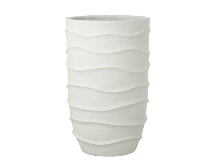 Übertopf, Weiss, Stein, 33.5x53.5x33.5 cm, Dekoration, Blumen & Blumentöpfe, Übertöpfe