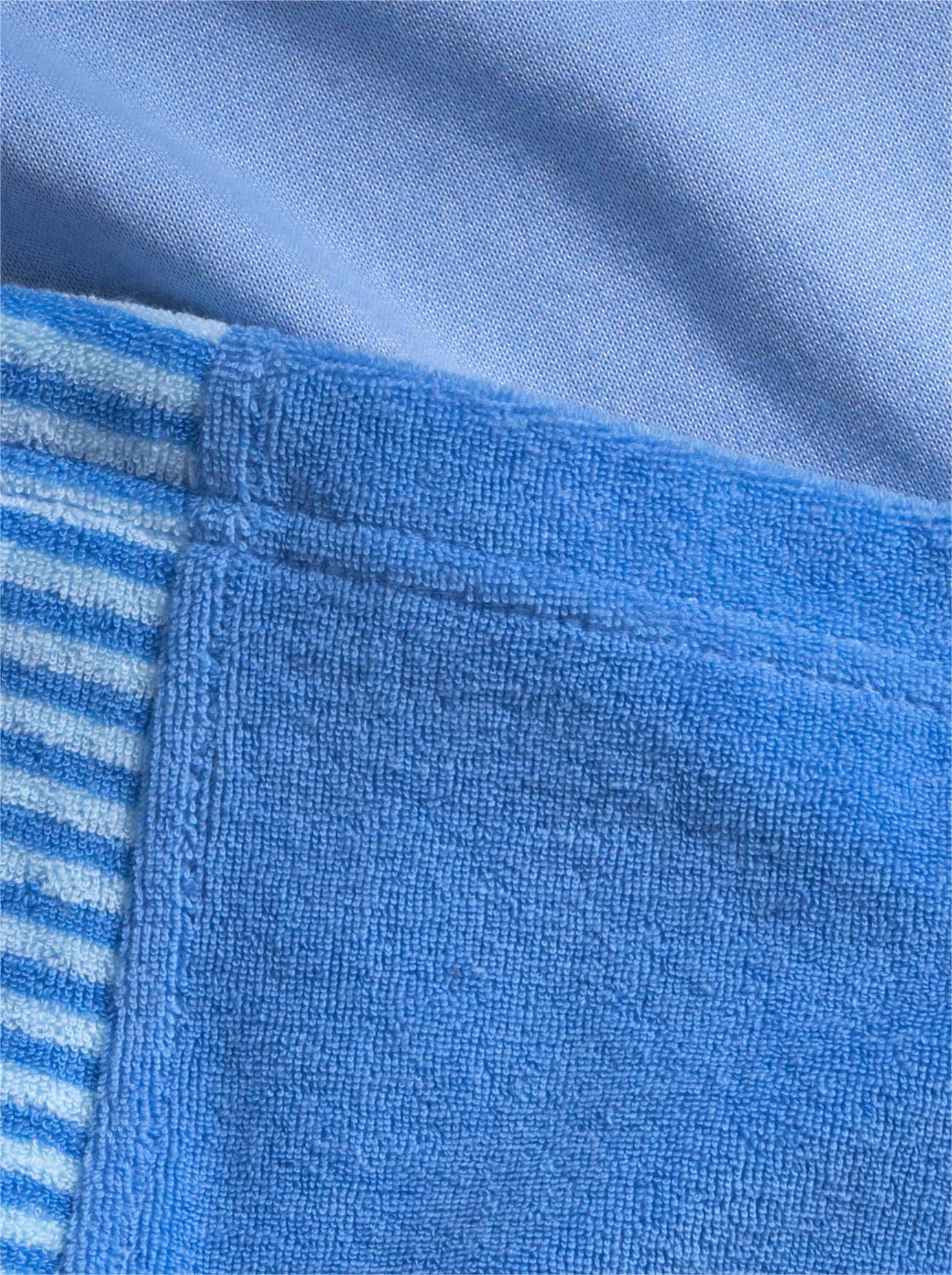 Bademantel COMTESSA Gr. 52, blau, 52/54, Baumwoll-Mix, Hausmäntel, Bademantel blau 52/54