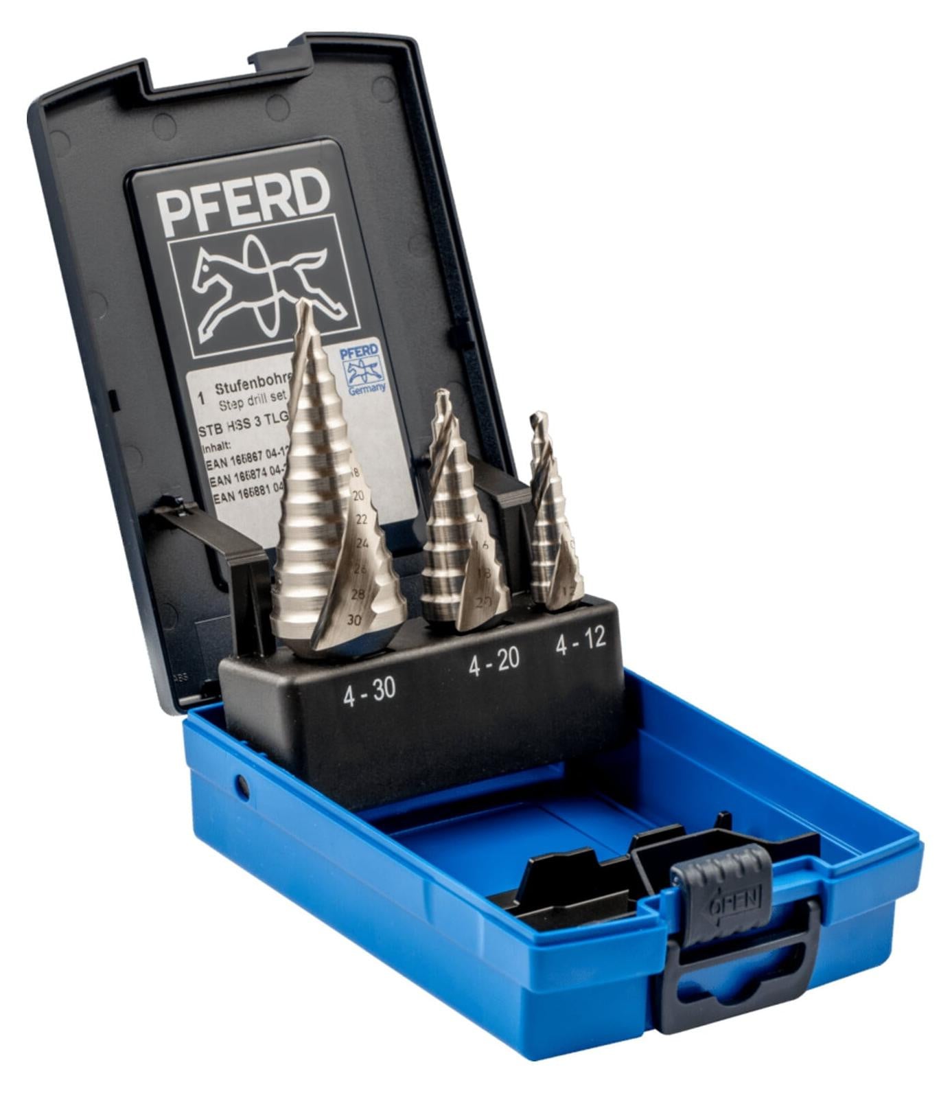 PFERD Paardenboor-set HSS 3-delig 4-12mm, 4-20mm en 4-30mm