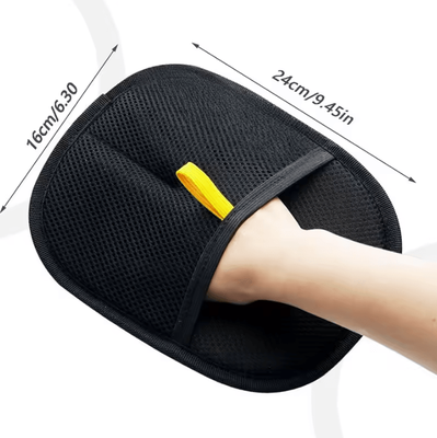 Inspire Curations FurSweep Reusable Double Sided Pet Hair Removal Grooming Gloves black