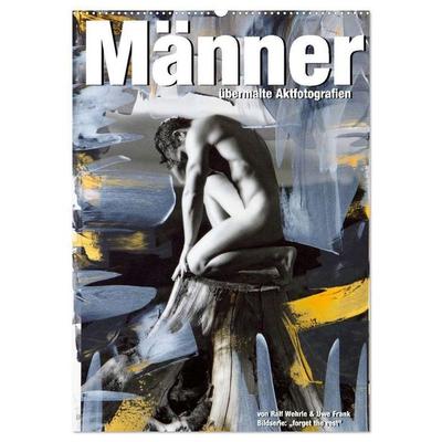 Männer - übermalte Aktfotografien (Wandkalender 2026 DIN A2 hoch), CALVENDO Monatskalender