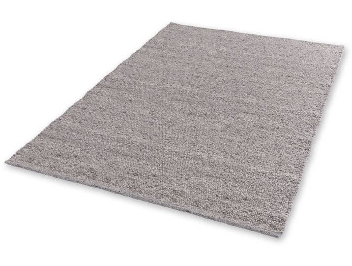 Wollteppich Odelia 6026 , grau (hellgrau), B:170cm H:15mm L:240cm, Jute, Kunstfaser, Wolle, SCHÖNER WOHNEN-KOLLEKTION, Teppiche, Wollteppich, handweb, warme Wolle, Wohnzimmer, Schöner Wohnen Kollektion